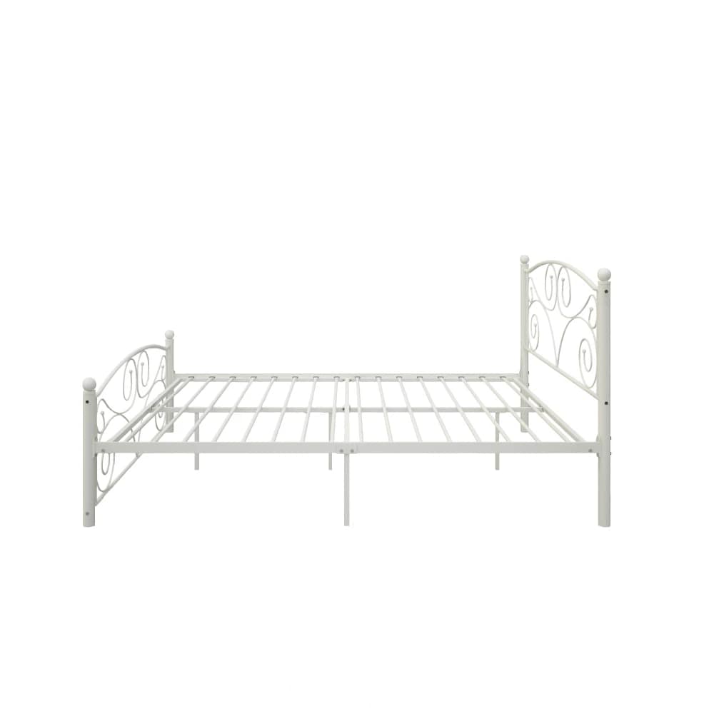 Allegra White Queen Size Metal Bed 6 Queen Size Metal Bed MB 22006 5