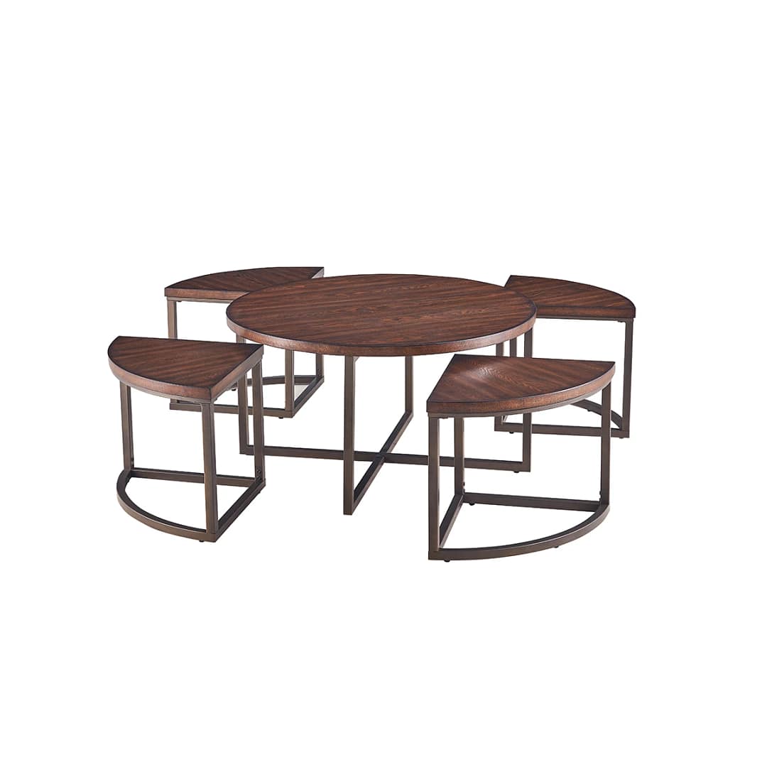 5 Piece Costco Round Nesting Coffee Table Set 3 5PCS coffee table set CT 20014 A 4