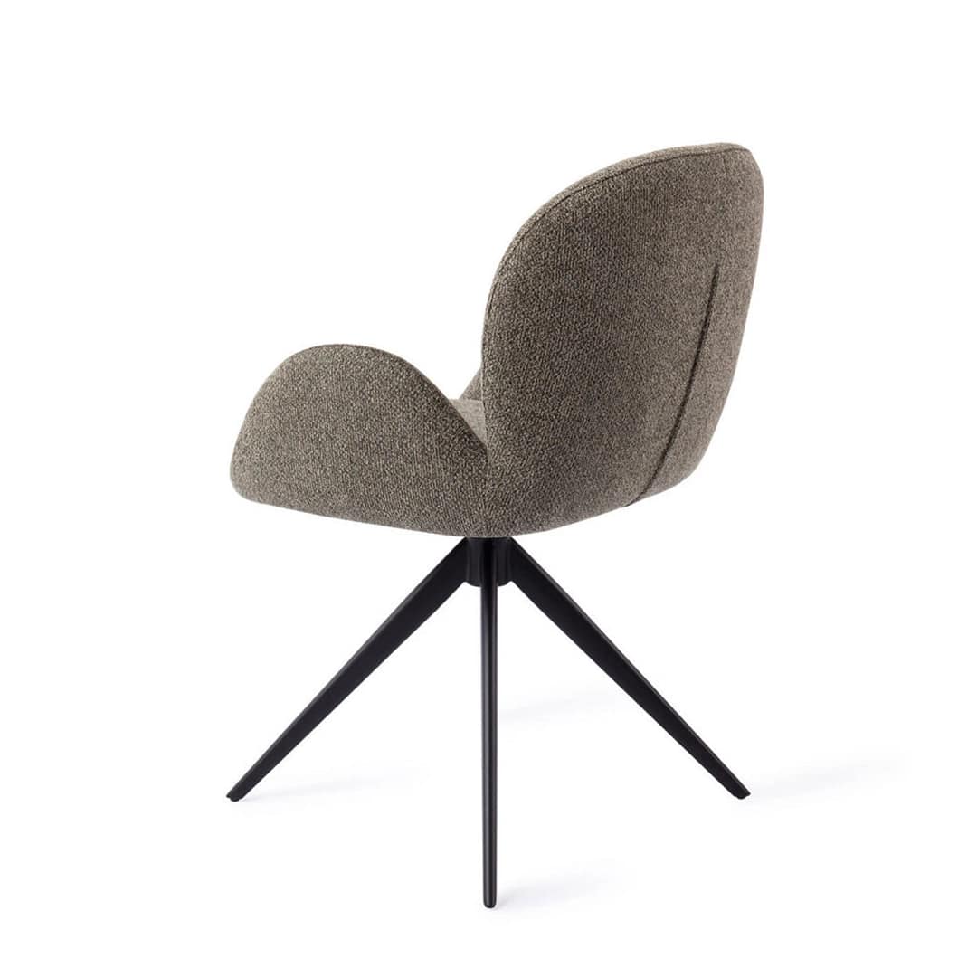 Brick Dark Grey Linen Swivel Dining Chair 5 Arm chair TS 20180 AC GN 4