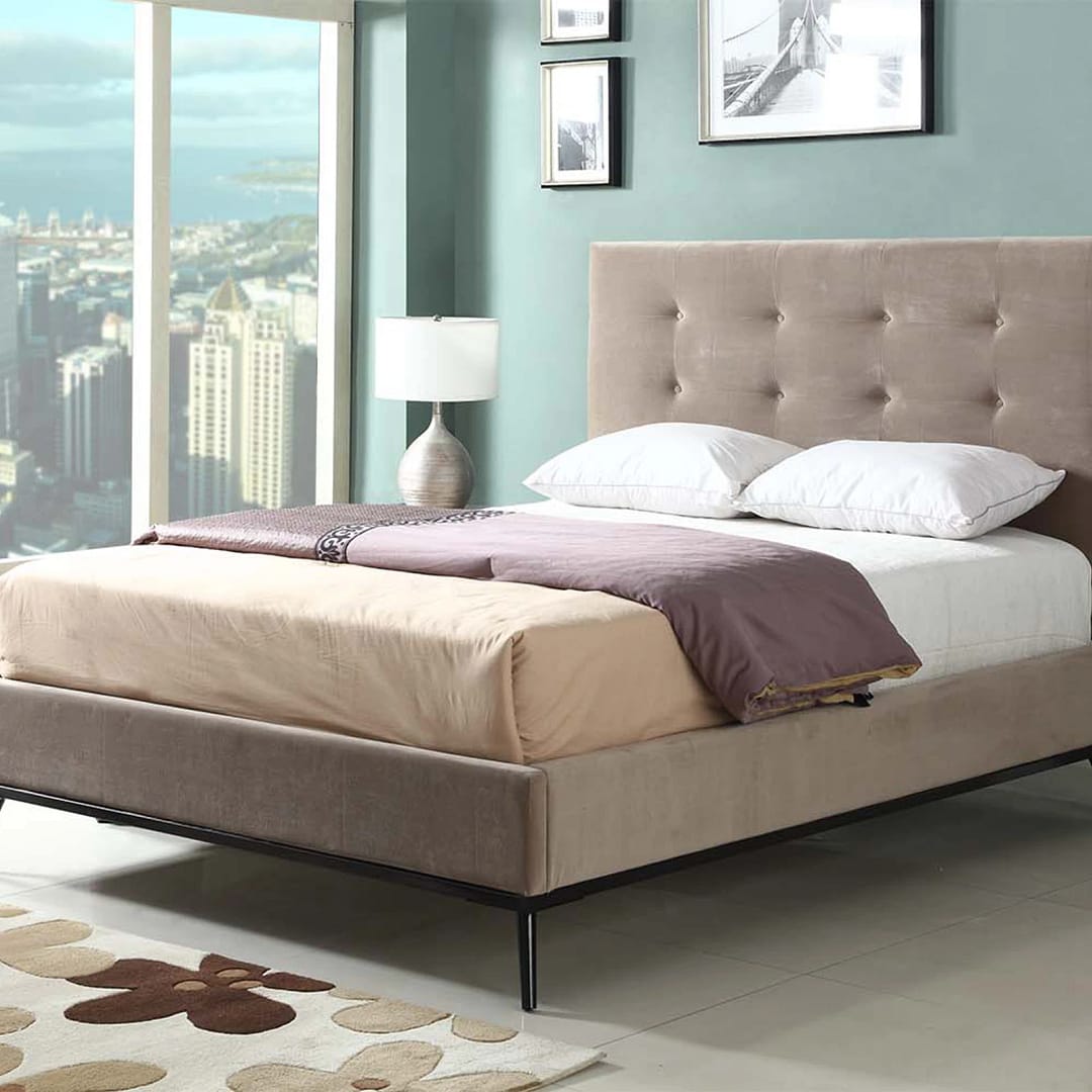 Kallabe Queen Size Velvet Upholstered Bed 3 UPHOLSTERY BED UB 21012 3