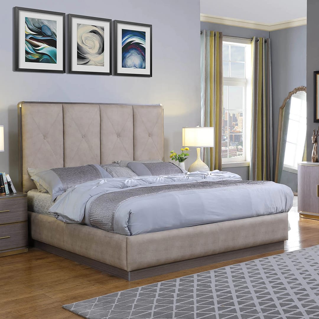 Castle Queen Size Upholstered Bed 1 UPHOLSTERY BED
