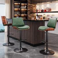 Adjustable swivel bar stools