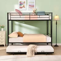 Full Over Full Metal Bunk Bed with Trundle