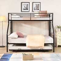 Twin Over FULL Metal Bunk Bed with Trundle