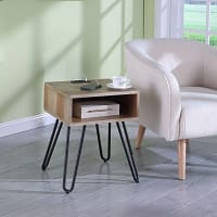 End table with USB charger
