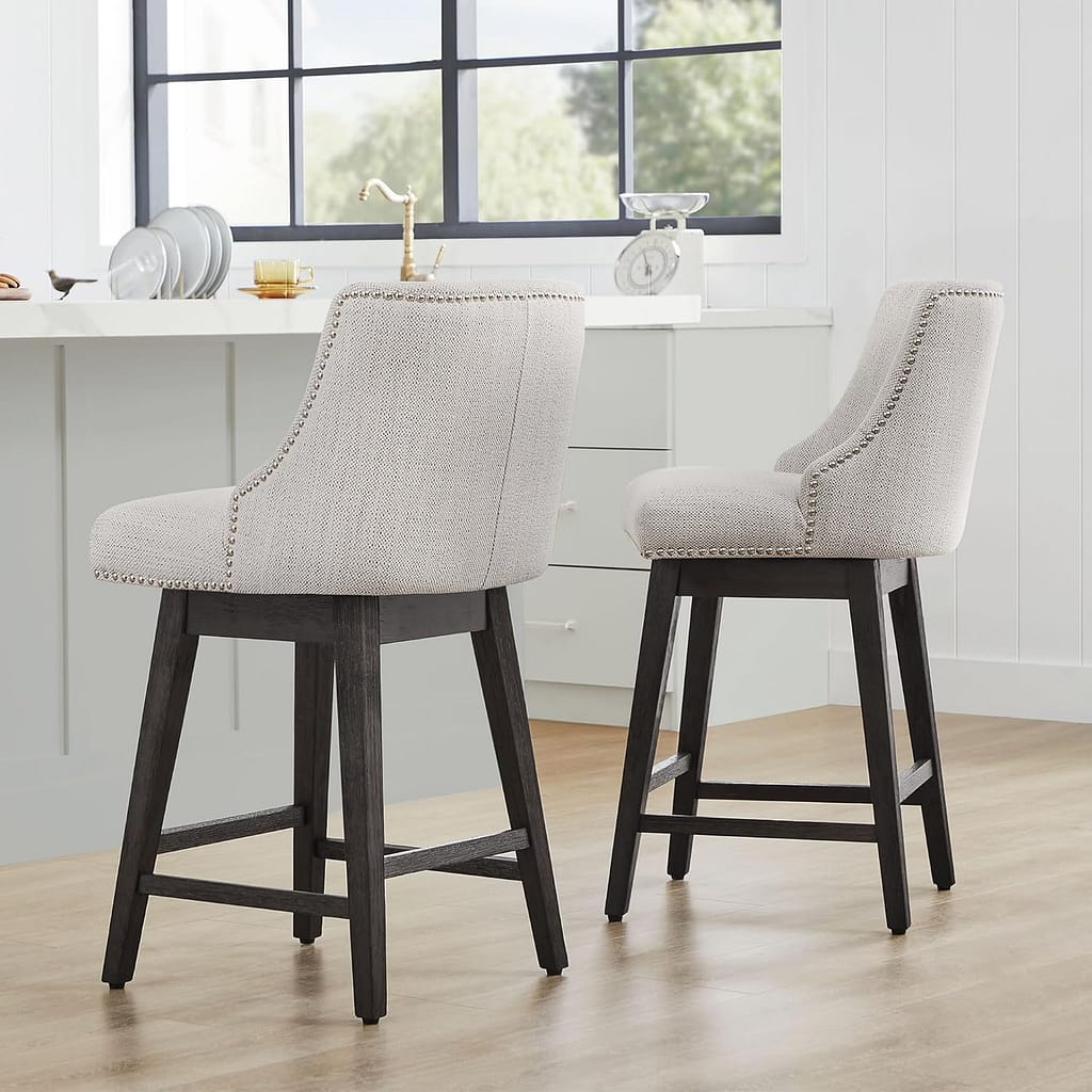 swivel wood bar stools with backs