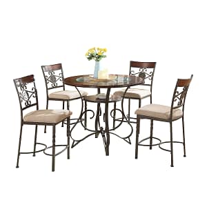 5 Piece Counter Bar Table Set