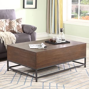 Lift storage coffee table