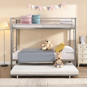 Twin Over Twin Bunk Bed with Trundle