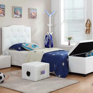 YOUTH HEADBOARD WITH OTTOMANS