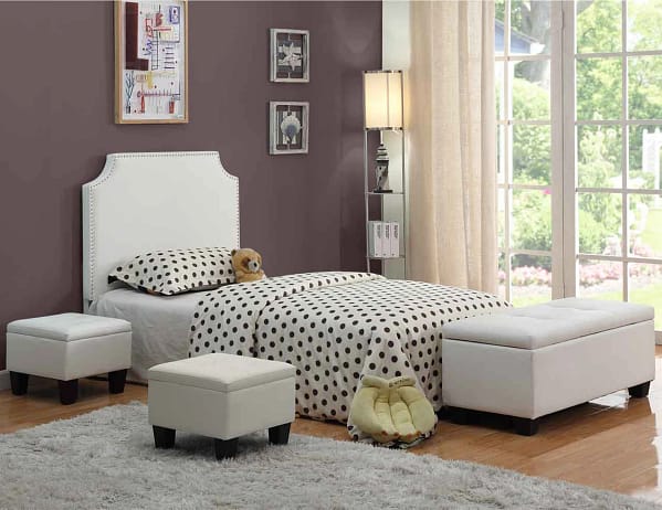 YOUTH HEADBOARD WITH OTTOMANS