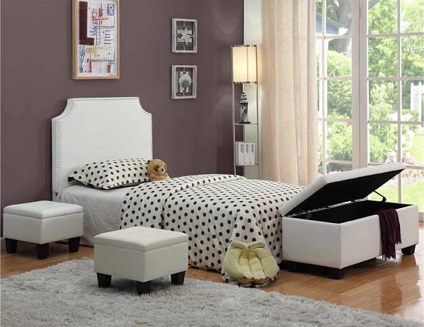 YOUTH HEADBOARD WITH OTTOMANS