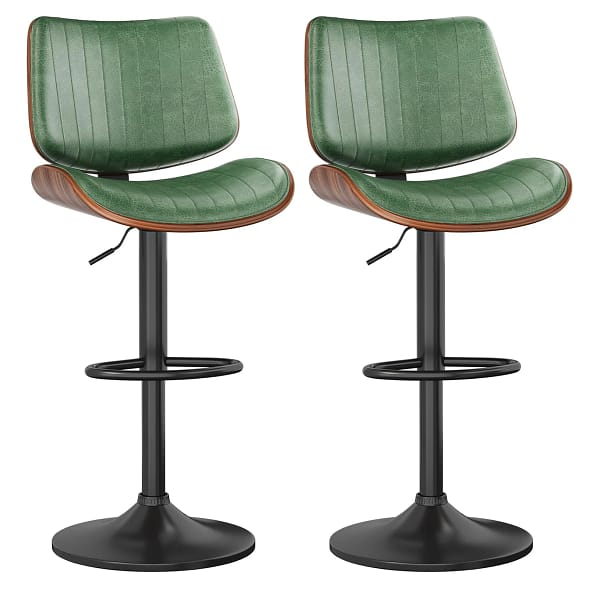 Adjustable swivel bar stools