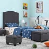 YOUTH HEADBOARD WITH OTTOMANS