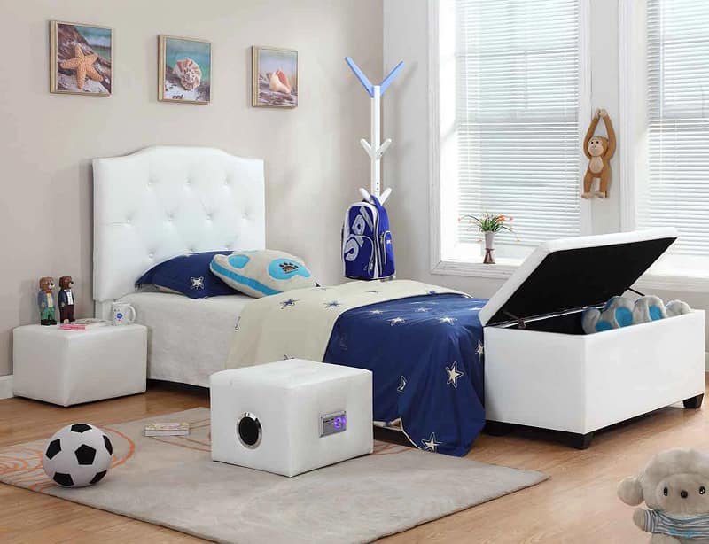 YOUTH HEADBOARD WITH OTTOMANS