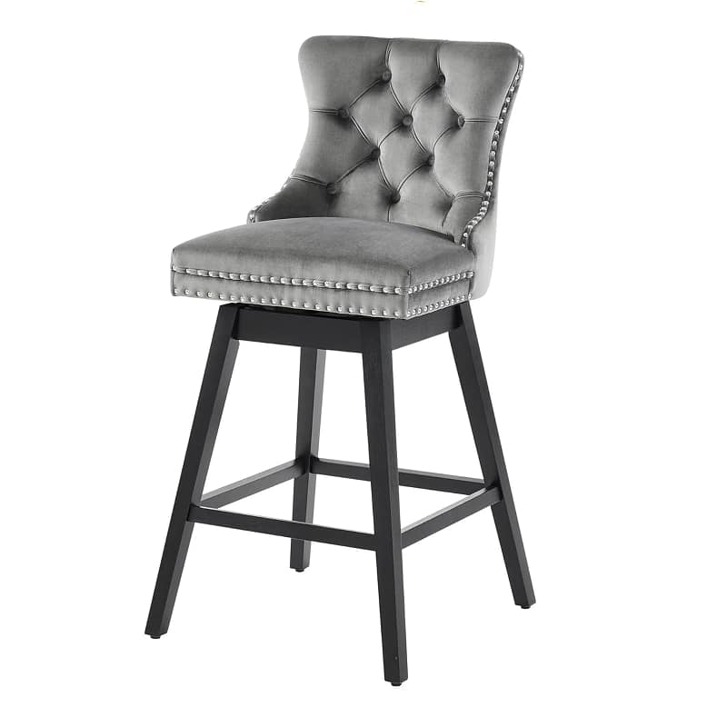 wooden swivel bar stools